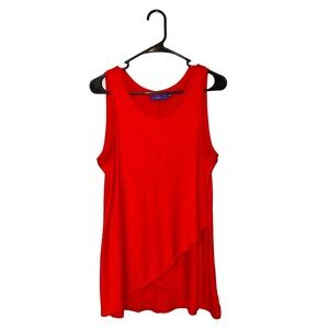 Apt. 9 Red Asymmetrical Flowy Tank Top